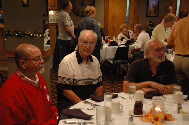 Ken Reichert, Dave Kerznar, and Joe Connelly at the Blackshirt Breakfast Group